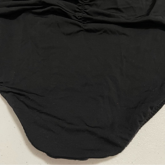 Athleta One Piece Swimsuit Black Ruched Halter Size Large - Picture 5 of 10